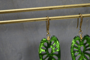 Monstera Leaf Earrings - We Love Brass
