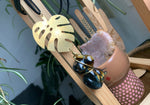 Load image into Gallery viewer, Monstera Tiger&#39;s Eye Divine Feminine Necklace - We Love Brass
