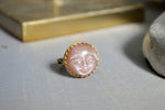 Cargar imagen en el visor de la galería, Moon Man - Peach Moonstone Brass Ring - We Love Brass
