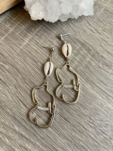 Moonstone Waist Beads Earrings - We Love Brass