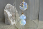 Cargar imagen en el visor de la galería, Mother Blue Moon - Brass Opalite Necklace - We Love Brass
