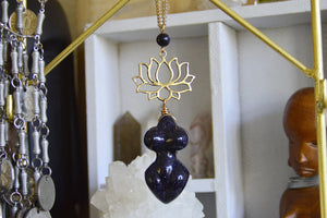 Nebula - Lotus Blossom Divine Feminine Amulet Set - We Love Brass