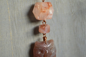 Night Owl - Fire Skies Copper Crystal Necklace - We Love Brass