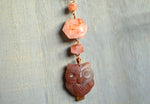 Load image into Gallery viewer, Night Owl - Fire Skies Copper Crystal Necklace - We Love Brass
