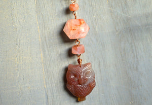 Night Owl - Fire Skies Copper Crystal Necklace - We Love Brass