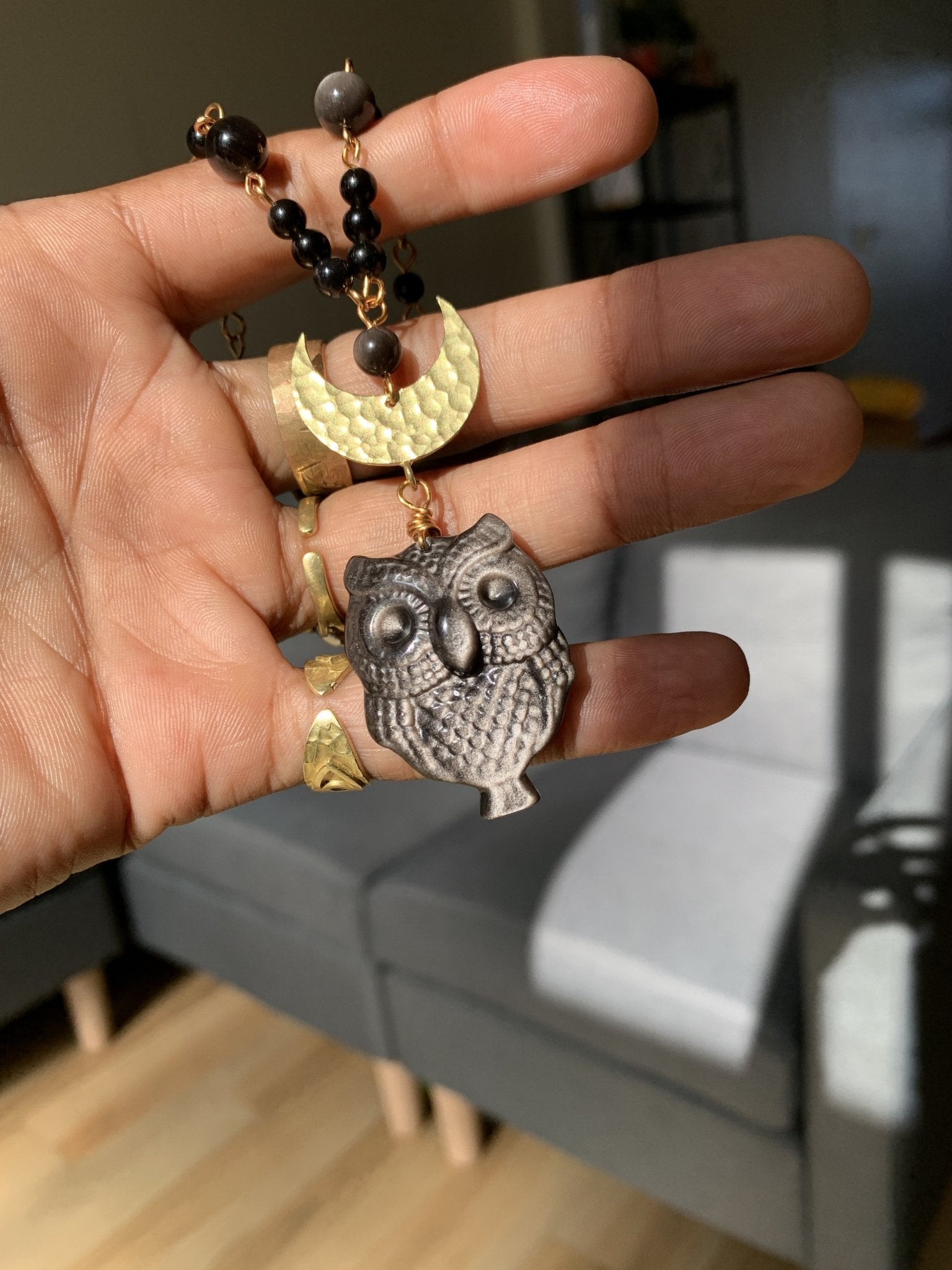 Night Owl Necklace - We Love Brass