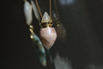 Cargar imagen en el visor de la galería, Ocean Blossom Crystal Bottle Kit and Brass Necklace Set - We Love Brass
