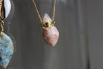Cargar imagen en el visor de la galería, Ocean Blossom Crystal Bottle Kit and Brass Necklace Set - We Love Brass
