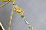 Load image into Gallery viewer, Olho Verde Moss Agate Brass Earrings - We Love Brass
