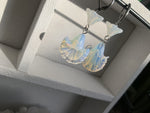 Load image into Gallery viewer, Opalite Earrings - Stainless Steel Flower Earrings - We Love Brass
