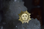 Cargar imagen en el visor de la galería, Out of the Darkness - Brass Sun Ring - We Love Brass
