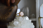 Load image into Gallery viewer, Peach Moonstone Cameo Ring - We Love Brass
