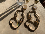 Load image into Gallery viewer, Pearl Waistbeads Earrings - We Love Brass
