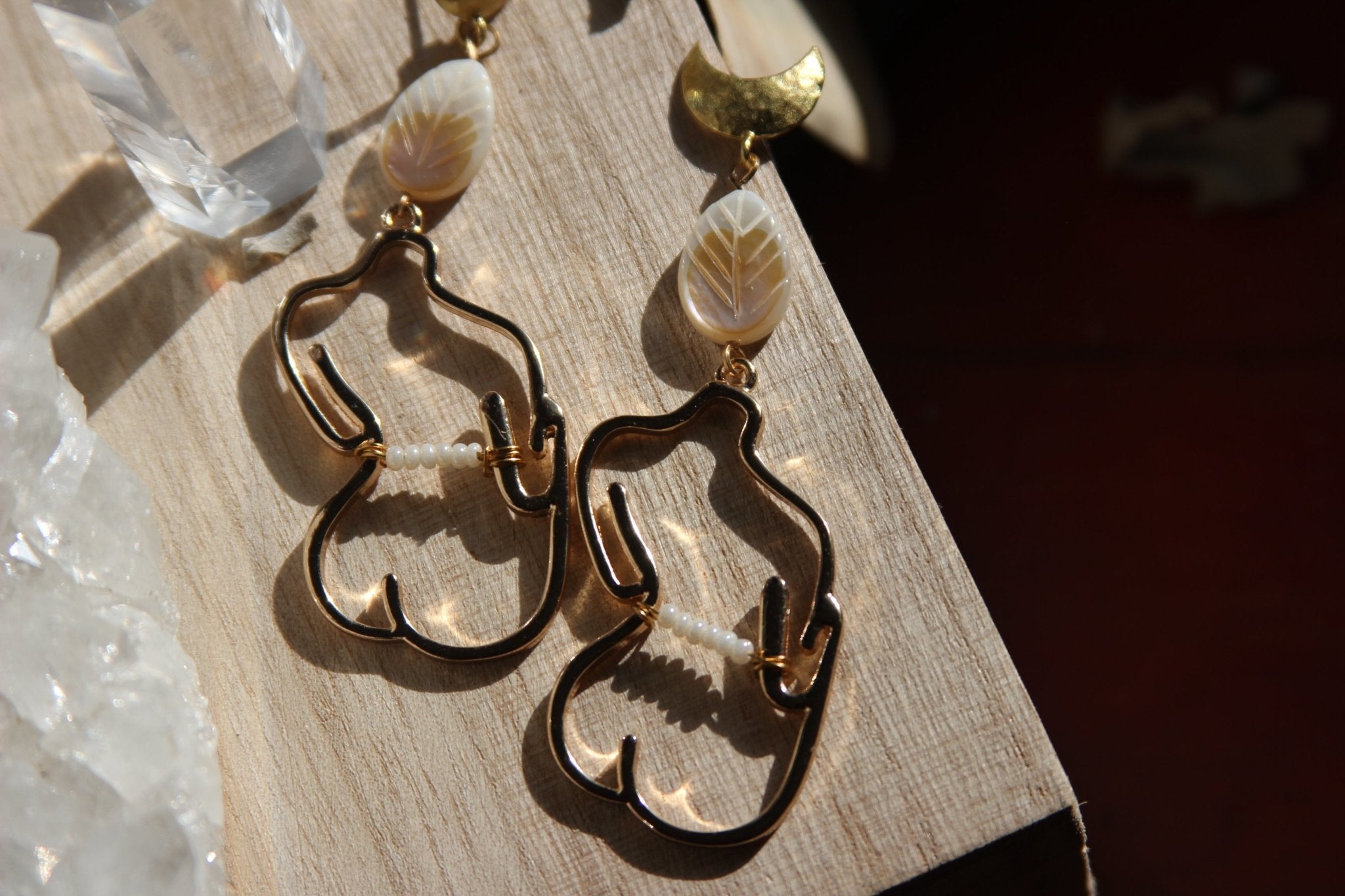 Pearl Waistbeads Earrings - We Love Brass