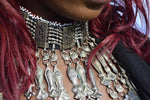 Cargar imagen en el visor de la galería, Peixe - Vintage Afghan Metalwork Beaded Choker - We Love Brass
