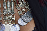 Cargar imagen en el visor de la galería, Peixe - Vintage Afghan Metalwork Beaded Choker - We Love Brass
