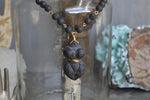 Load image into Gallery viewer, Pele Lavastone Wire Wrapped Goddess Set - We Love Brass
