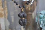 Load image into Gallery viewer, Pele Lavastone Wire Wrapped Goddess Set - We Love Brass
