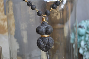 Pele Lavastone Wire Wrapped Goddess Set - We Love Brass