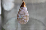 Load image into Gallery viewer, Phantom Zone Cherry Blossom Agate Brass Necklace - We Love Brass
