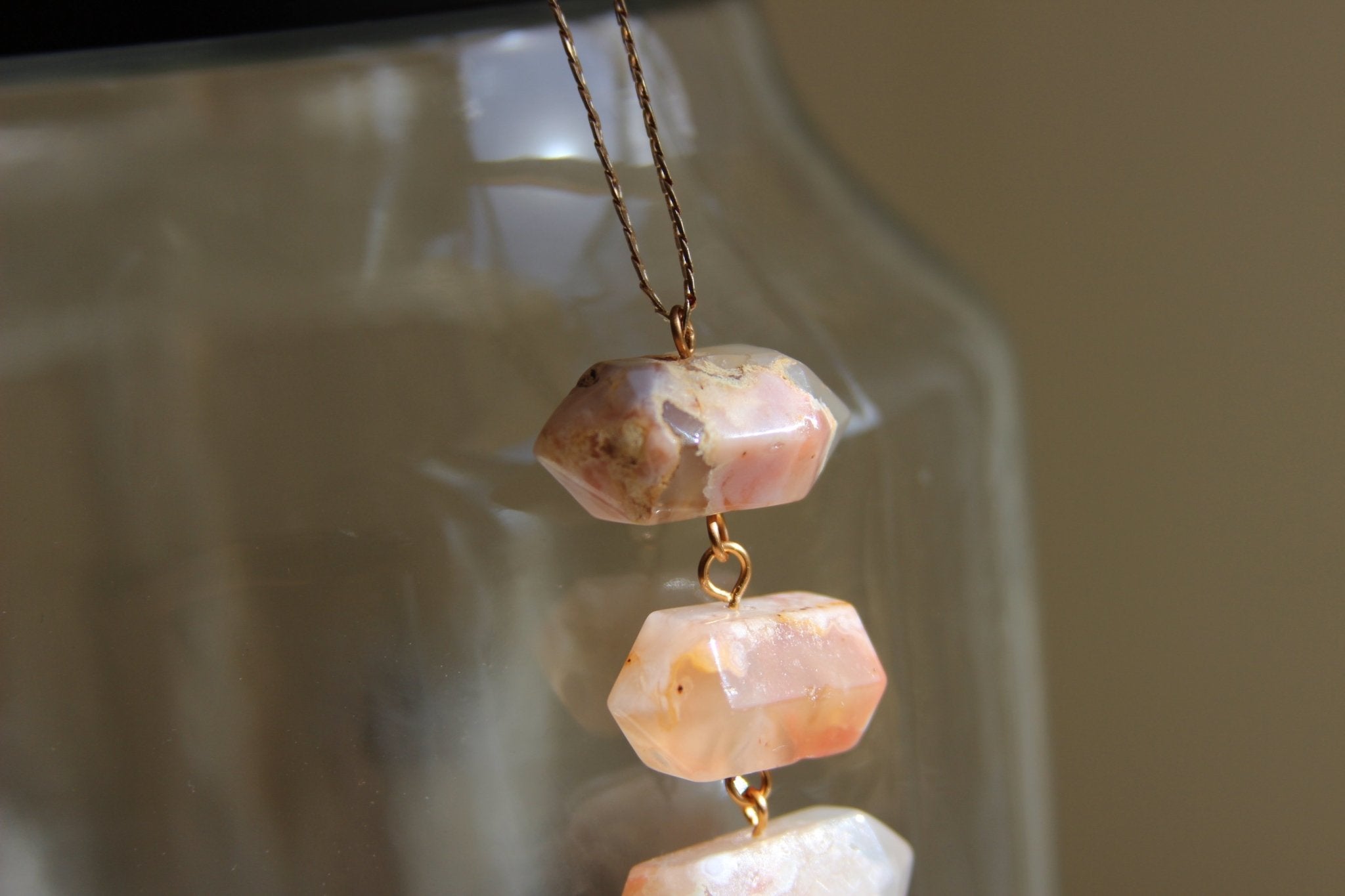 Picnic Blossom Crystal Brass Necklace - We Love Brass