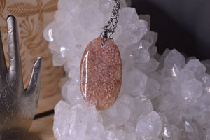 Pink Plume Agate Necklace - We Love Brass