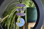 Load image into Gallery viewer, Planets Aligned - Amethyst and Opalite Crescent Moon Brass Necklace - We Love Brass

