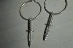 Load image into Gallery viewer, Pre-Emptive Stainless Steel Dagger Earrings - We Love Brass
