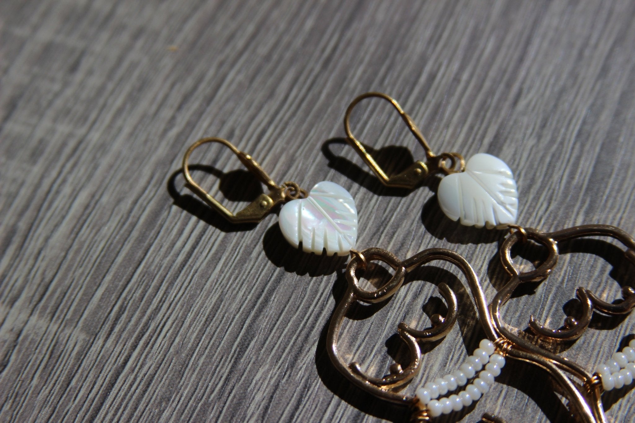 Pretty Pearls Waist Beads Earrings - We Love Brass
