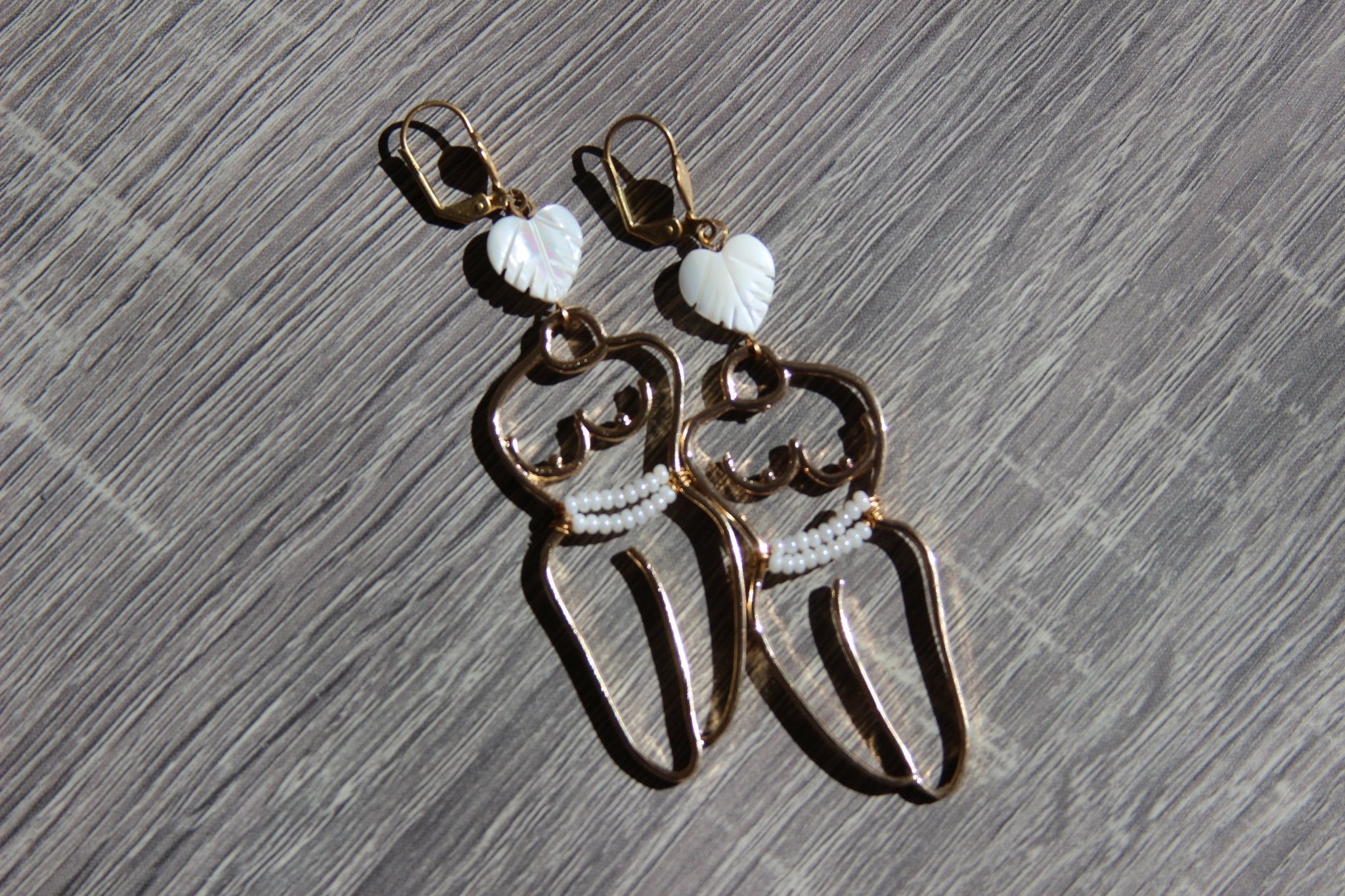 Pretty Pearls Waist Beads Earrings - We Love Brass