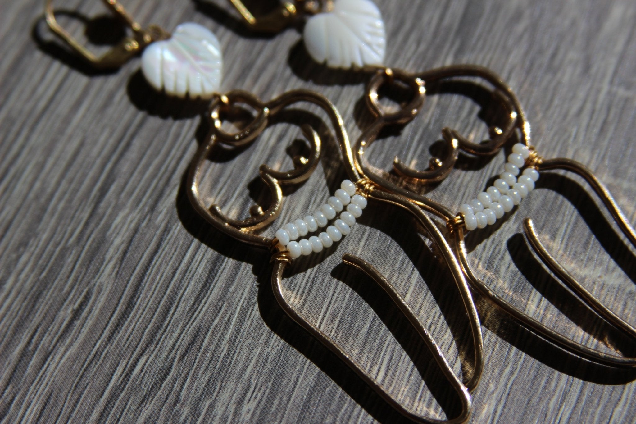 Pretty Pearls Waist Beads Earrings - We Love Brass