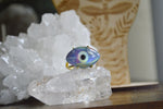 Cargar imagen en el visor de la galería, Quartz and Dark Aura Opal Evil Eye Brass Ring - We Love Brass
