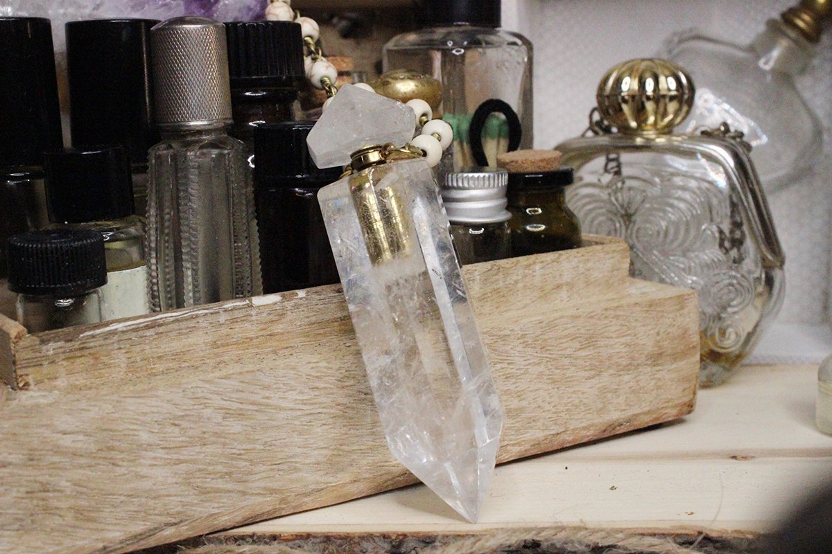 Quartz Crystal Point Potion Bottle Kit - We Love Brass