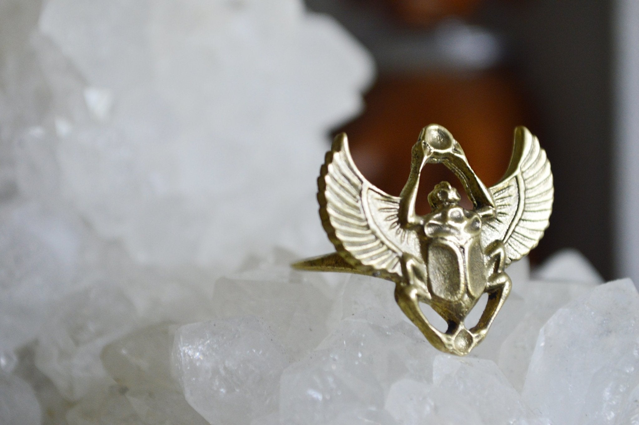 Ra Brass Scarab Ring - We Love Brass