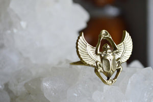 Ra Brass Scarab Ring - We Love Brass