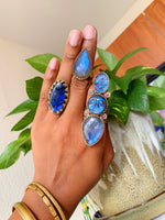 Load image into Gallery viewer, Raindrop - Blue Labradorite Brass Ring - We Love Brass
