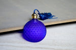 Load image into Gallery viewer, Rare Checked Cobalt Blue Perfume Bottle - We Love Brass
