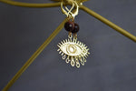 Cargar imagen en el visor de la galería, Red Eyed Goddess - Red Tiger&#39;s Eye and Botswana Agate Necklace Set - We Love Brass
