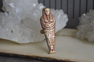 Red Vintage Sarcophagus Brass Ring - We Love Brass