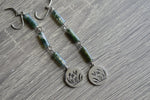 Cargar imagen en el visor de la galería, Reeds Moss Agate Earrings - We Love Brass
