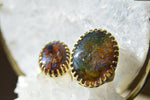 Load image into Gallery viewer, River Banks - Moss Agate Crystal Brass Ring - We Love Brass
