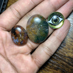 Load image into Gallery viewer, River Banks - Moss Agate Crystal Brass Ring - We Love Brass
