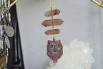 Cargar imagen en el visor de la galería, Rose Garden - Red Moss Agate and Lodolite Brass Necklace - We Love Brass
