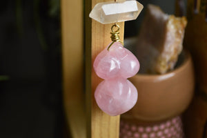 Rose Quartz Divine Feminine Crystal Necklace - We Love Brass
