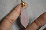 Load image into Gallery viewer, Rose Quartz Pendulum Bottle Necklace Set - We Love Brass
