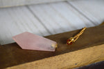 Load image into Gallery viewer, Rose Quartz Pendulum Bottle Necklace Set - We Love Brass
