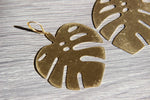 Load image into Gallery viewer, Rustic Brass Palm Leaf Earrings - We Love Brass
