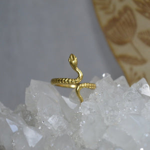 S s s s s snake ring - Brass Snake Ring - We Love Brass