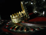 Cargar imagen en el visor de la galería, Sacrifices - Brass Moss Agate Crown Ring - We Love Brass
