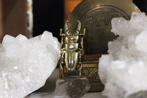 Scarab Beetle Ring - Golden Treasure Box